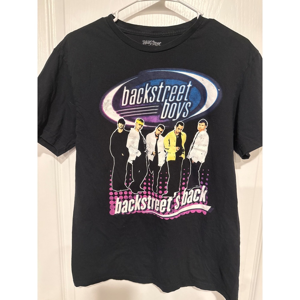 Backstreet Boys Backstreets Back Graphic T-Shirt Black Mens Medium M Pop Music